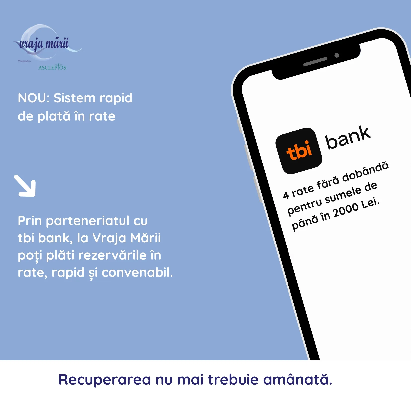 Plată în rate cu tbi bank la Vraja Mării — 4 rate fără dobândă pentru sume de până în 2000 lei
